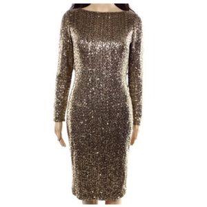 Ralph Lauren gold sequin dress